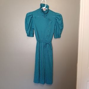 VTG 60's Jerri Gee ruffle neck dress size XS